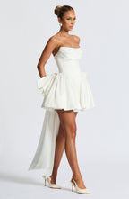 Trinity Mini Dress - Ivory Flowering Girl
