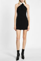 Prisa Halter Mini Bandage Dress Flowering Girl