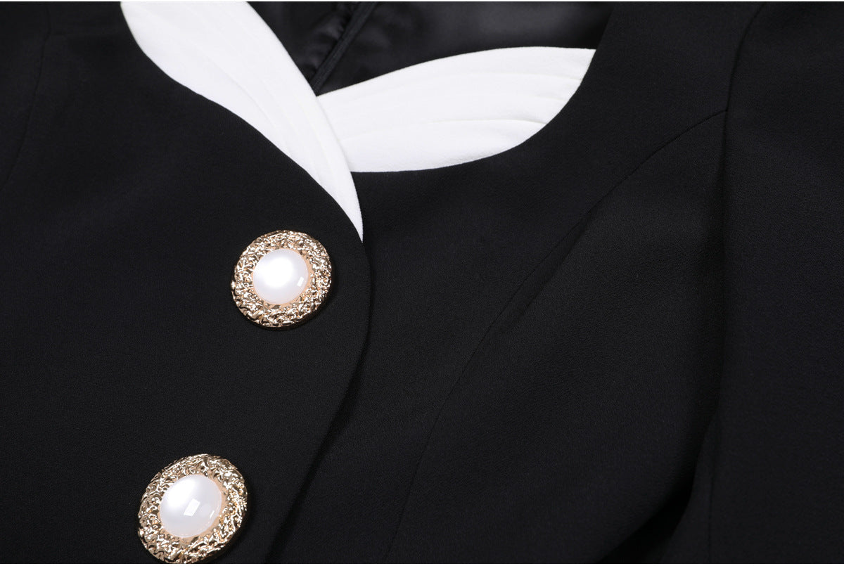 Ghazi Black Long Sleeve Mini Dress Flowering Girl