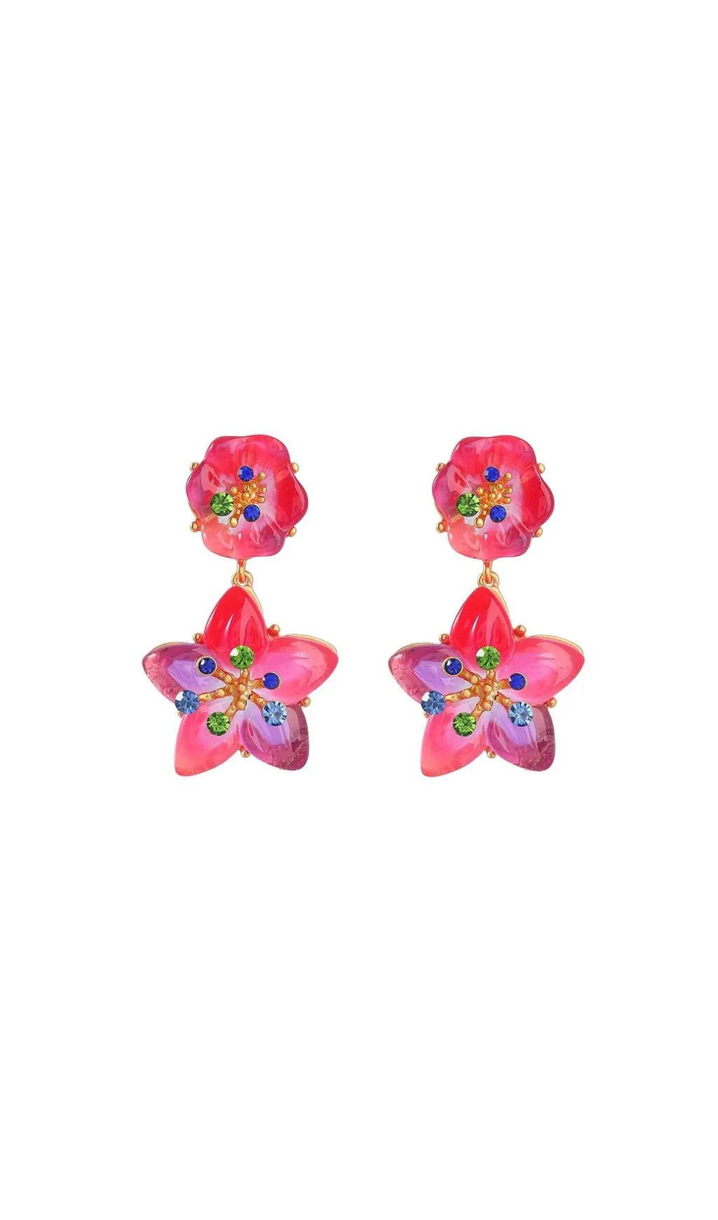 Alpha Colorful Petal Alec Earrings Flowering Girl