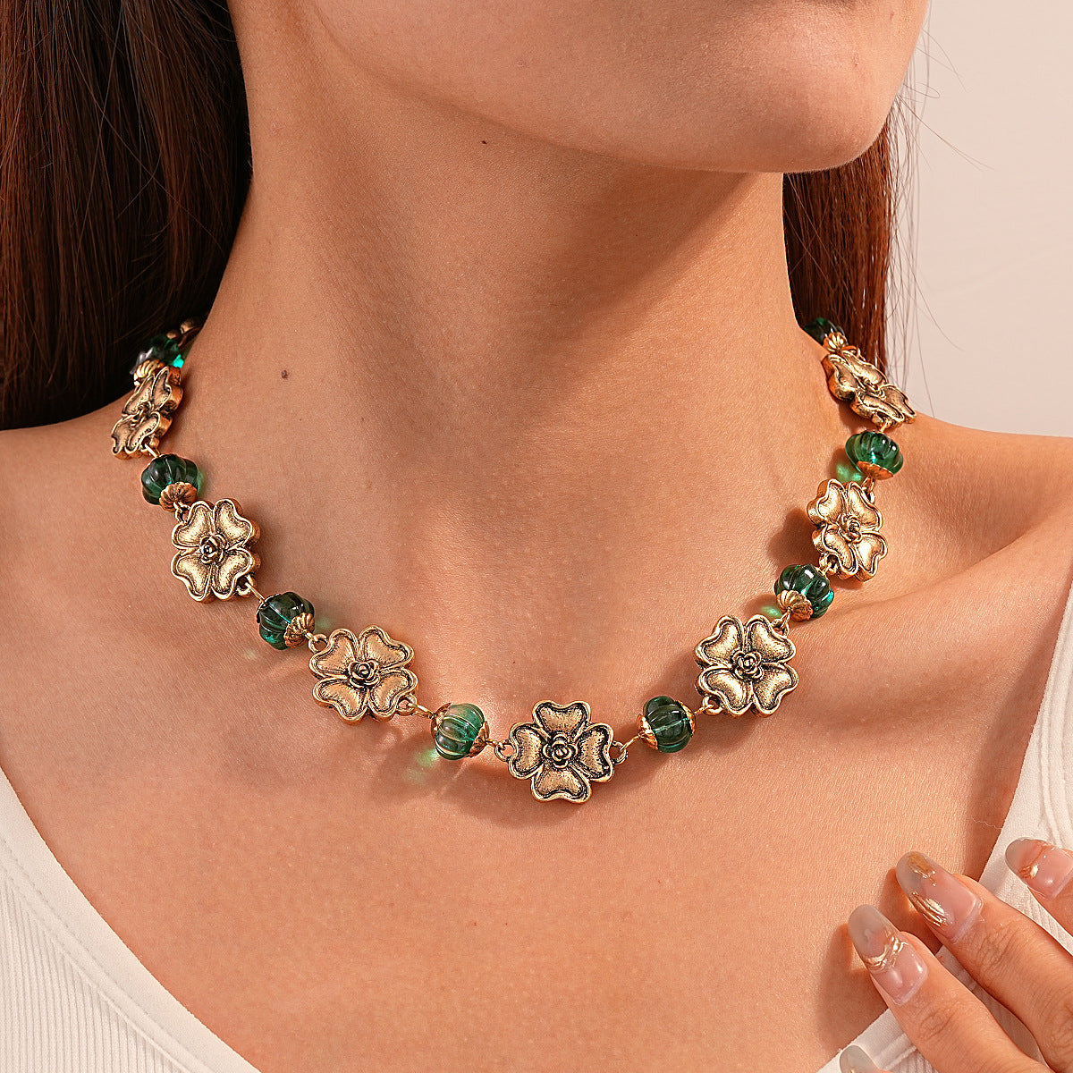 Jacoby Four-Leaf Clover Necklace Flowering Girl