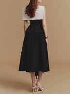 Mair Irregular Hem Midi Dress Flowering Girl