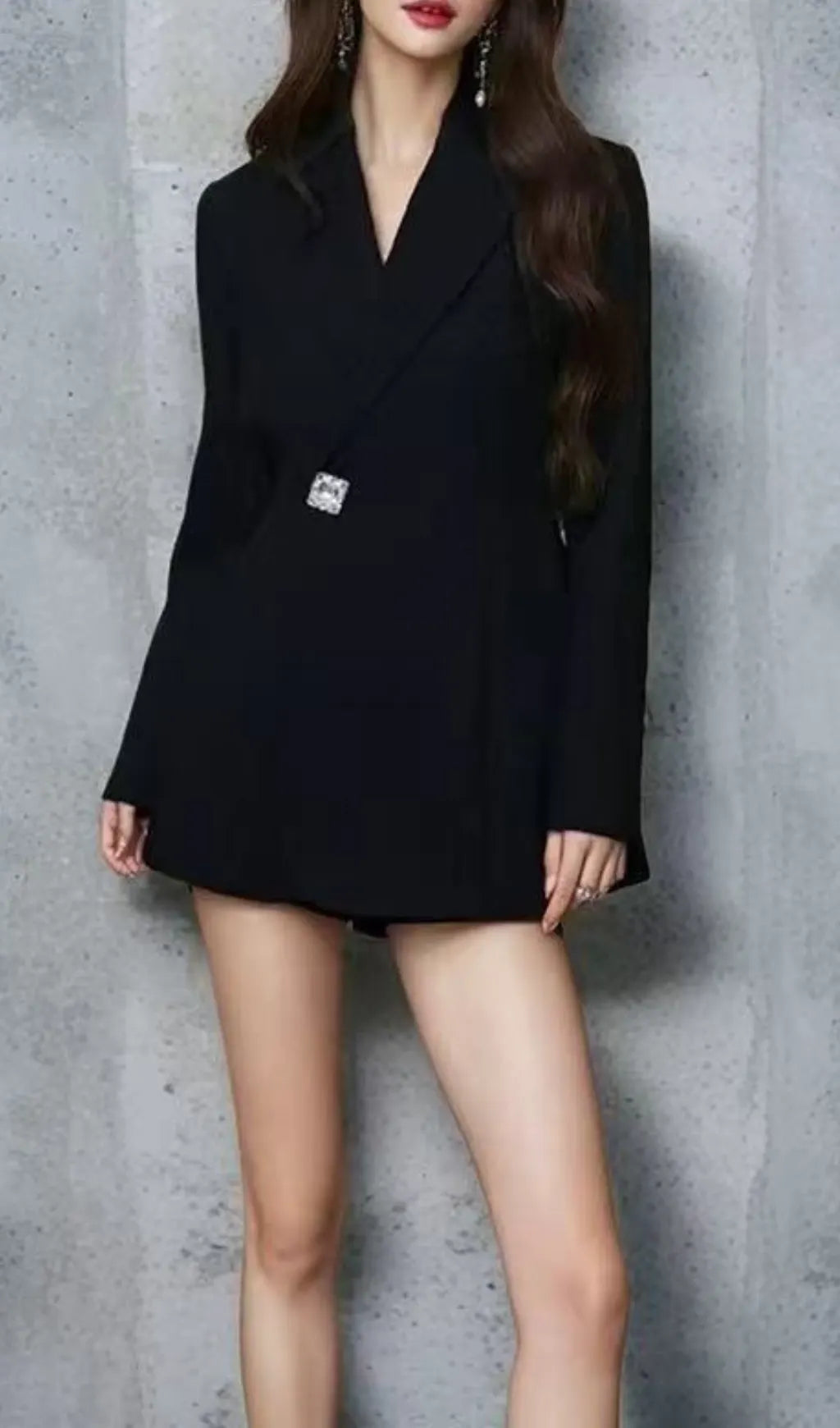 Gella Black Long Sleeve Blazer Flowering Girl