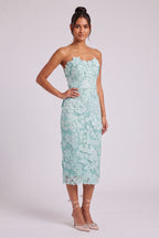 Mint Green Lace Column Dress Flowering Girl
