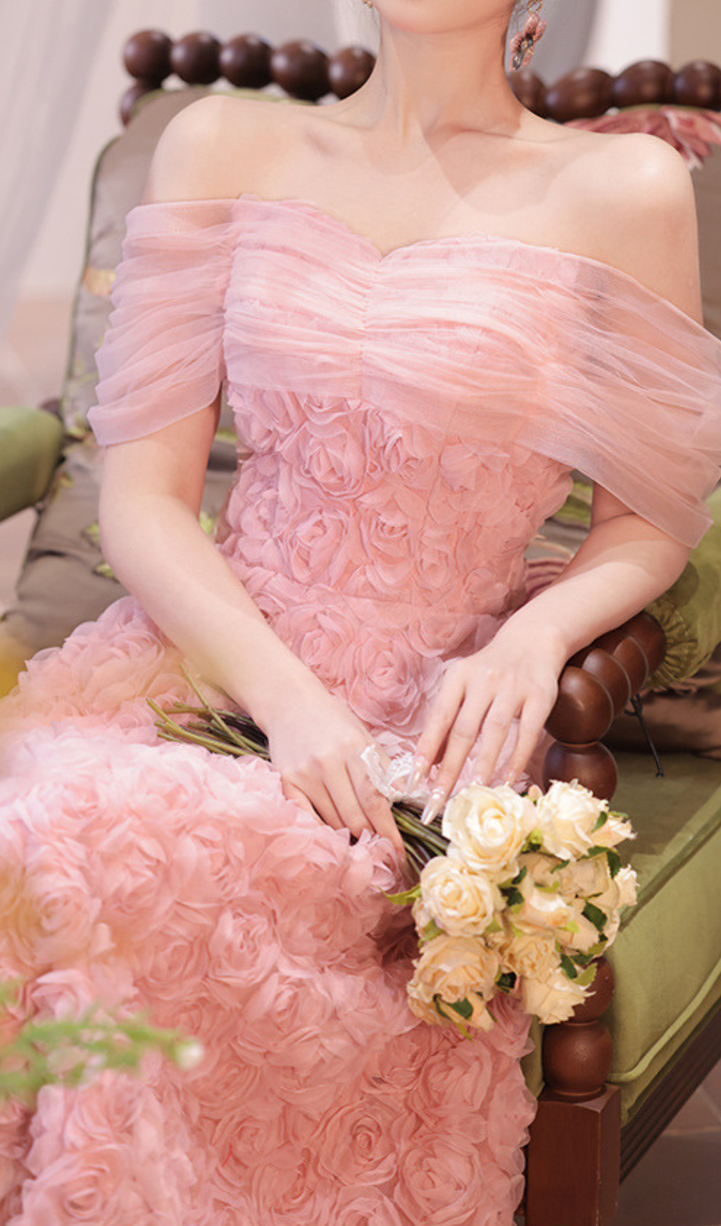 Giovani Pink Flower Midi Dress Flowering Girl
