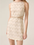 Mariette Sleeveless Beaded Sequin Mini Dress Flowering Girl
