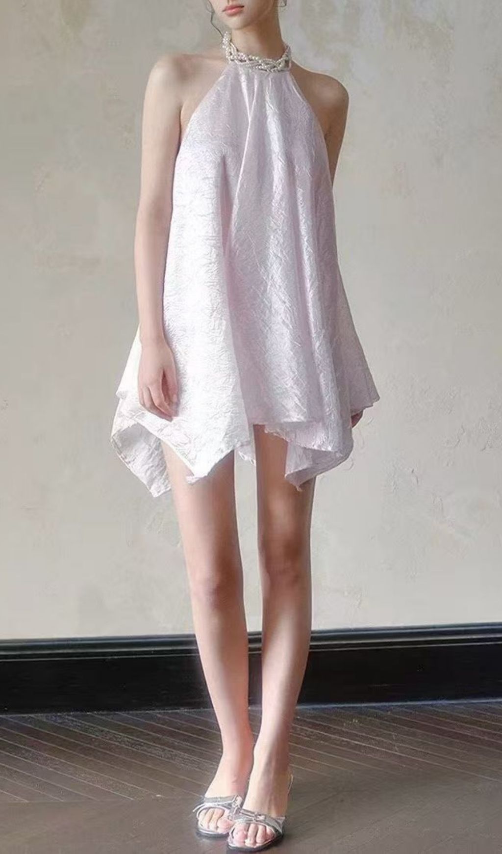 Sorex Open Back Pearl Mini Dress Flowering Girl