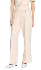 Decorative Tweed Trousers Flowering Girl
