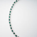 Héloïse Green Crystal Embellished Necklace Flowering Girl