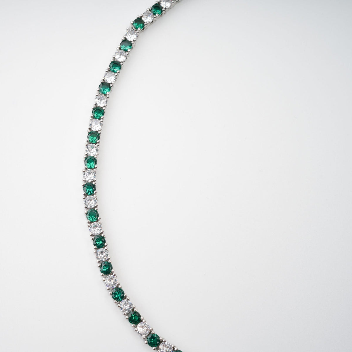 Héloïse Green Crystal Embellished Necklace Flowering Girl