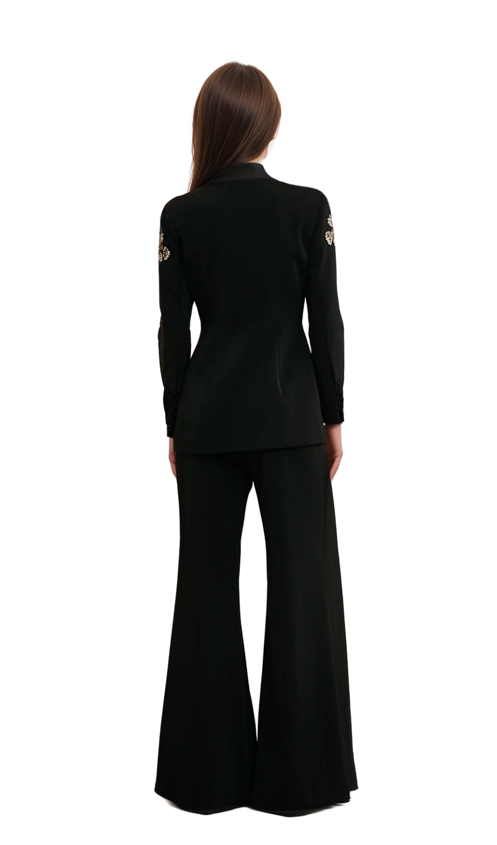 Delphine black embellished jacket & trousers matching set Flowering Girl