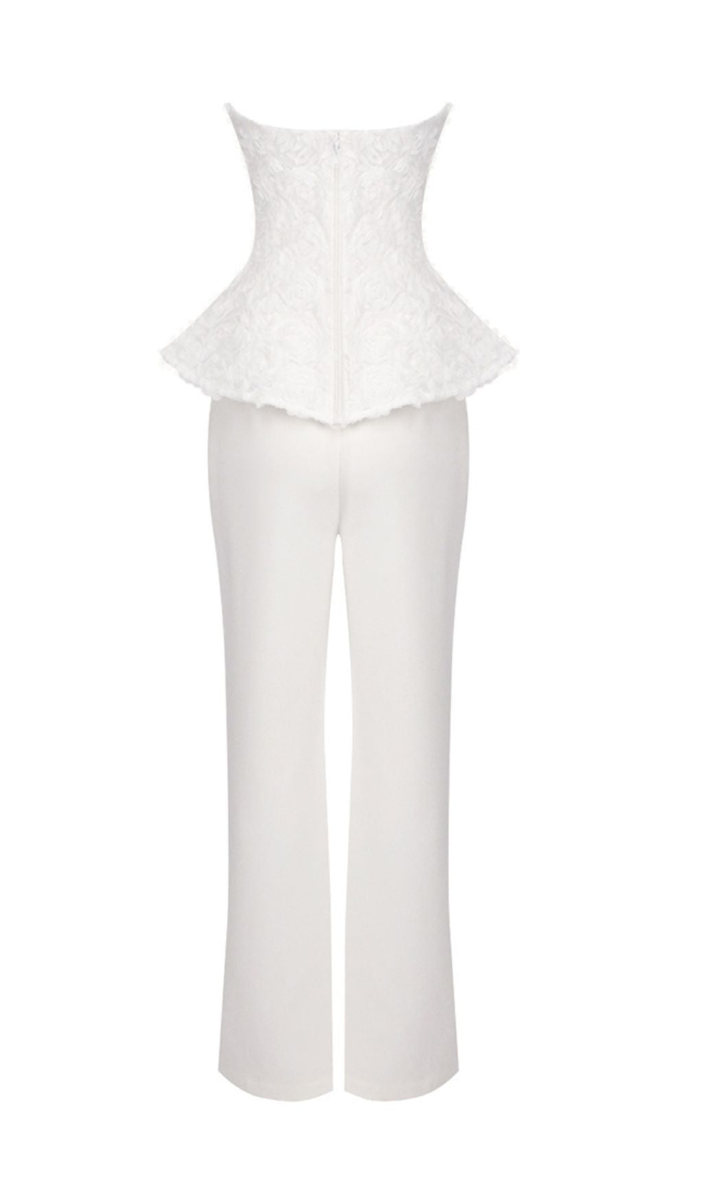 Jerusha White Flower Top & Pants Set Flowering Girl