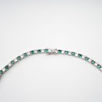 Héloïse Green Crystal Embellished Necklace Flowering Girl