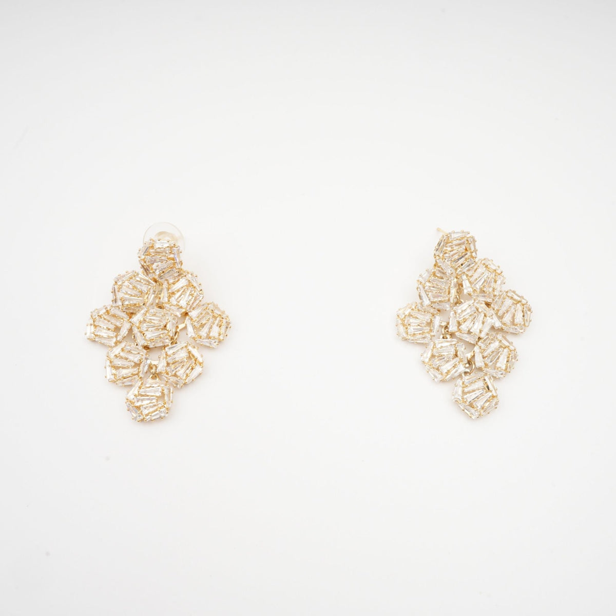 Ariane Geometric Crystal Earrings Flowering Girl