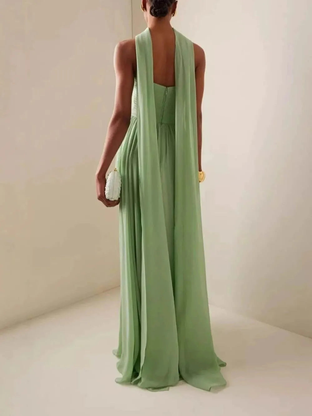 Melania Green Strapless Maxi Dress Flowering Girl