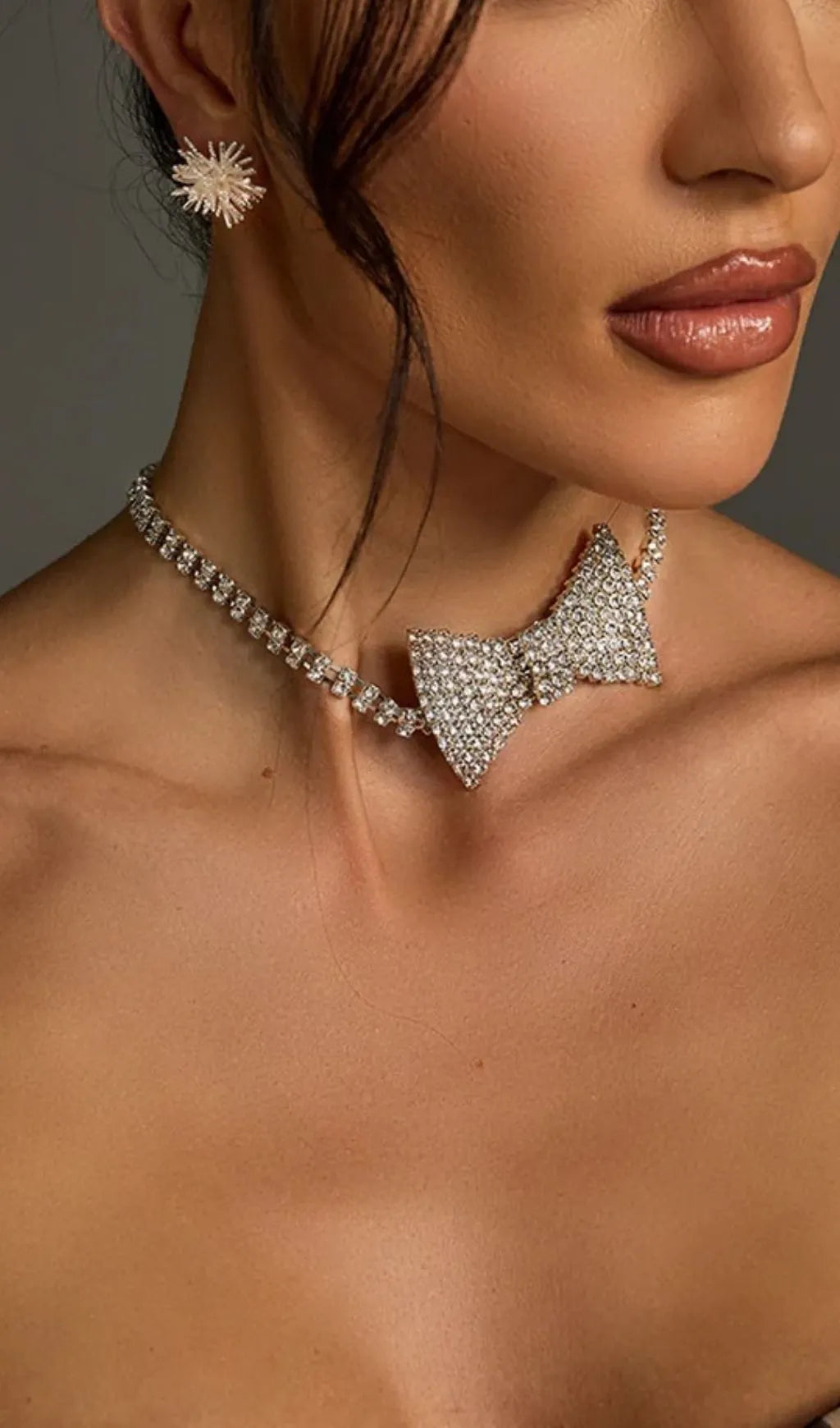 Melrose Bow Crystal Choker Flowering Girl
