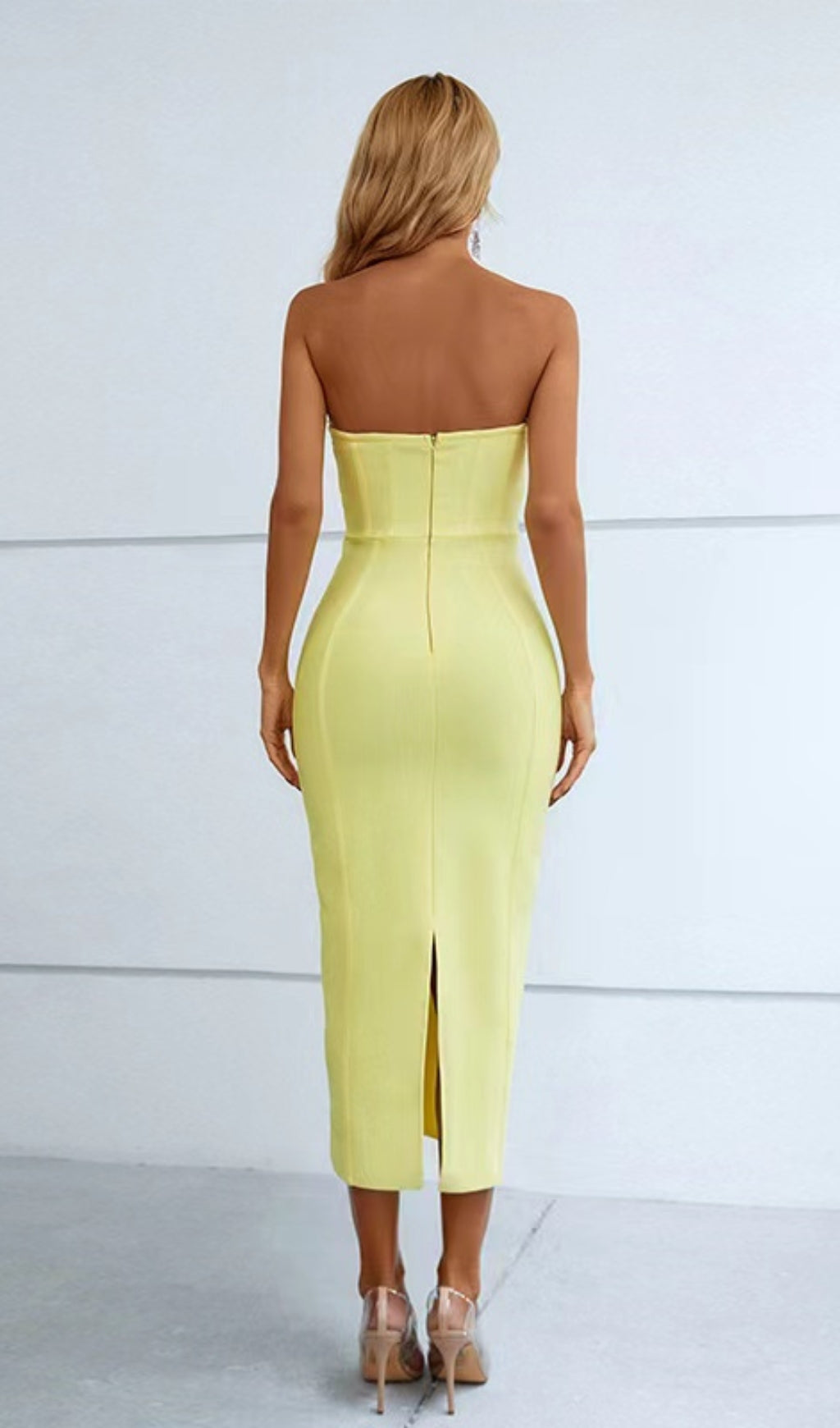 Patchwork Strapless Bandage Dress Flowering Girl