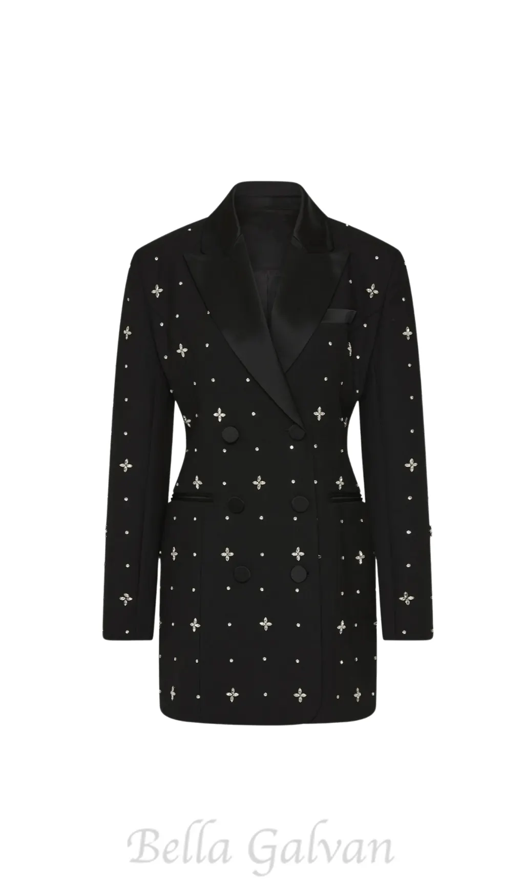 Cachi Diamante Embellished Blazer Mini Dress Flowering Girl