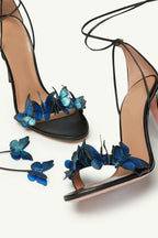 Jazma Papillon Sandal - Black Flowering Girl
