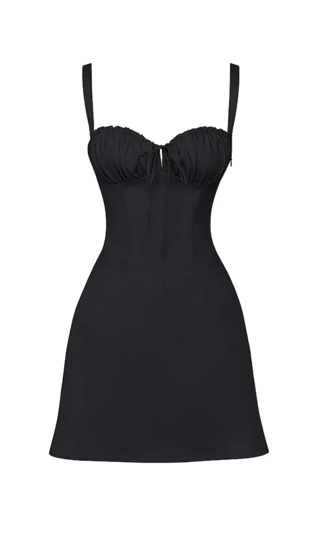 Black Corset Mini Dress Flowering Girl
