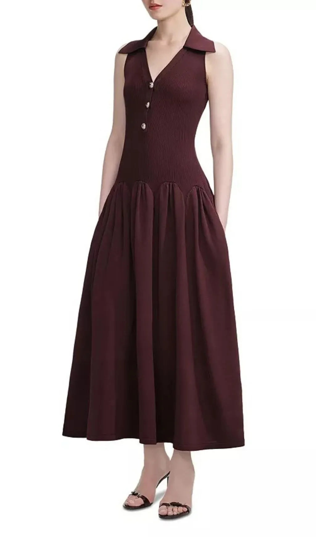 Ribbed Midi Dress Flowering Girl