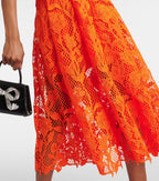 ORANGE LACE MIDI DRESS Flowering Girl