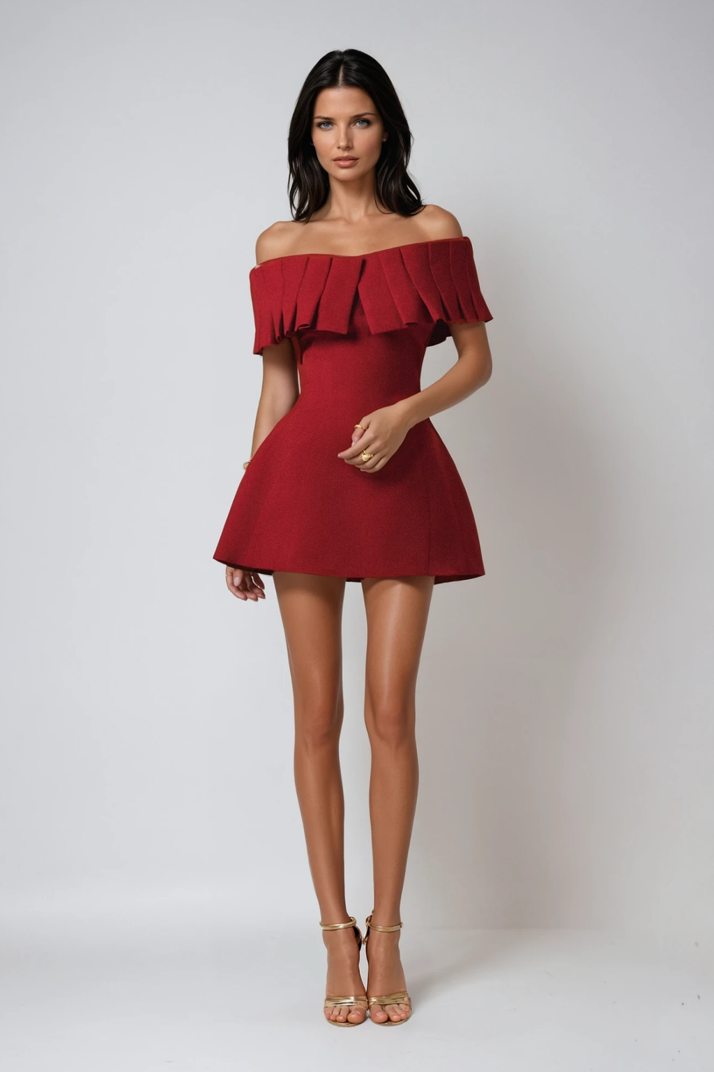 Braam Strapless Ruch Mini Dress Flowering Girl