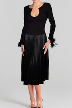 U Neck Feather Top Flowering Girl