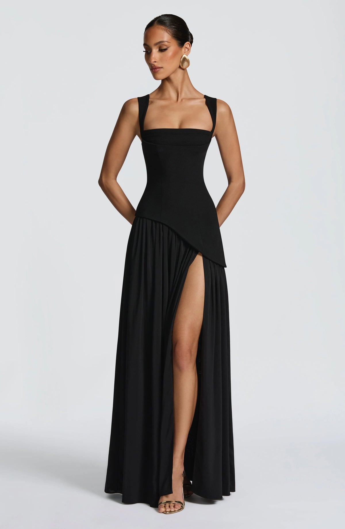 Tullulah Maxi Dress - Black Flowering Girl
