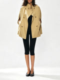 Mayu Khaki Coat Flowering Girl