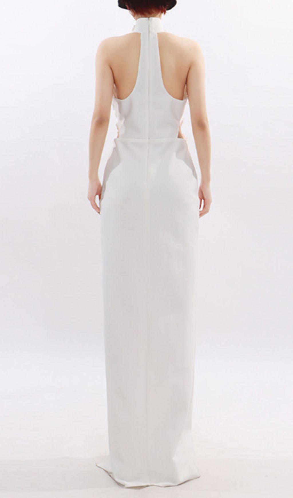 Jezel White Halter Flower Maxi Dress Flowering Girl