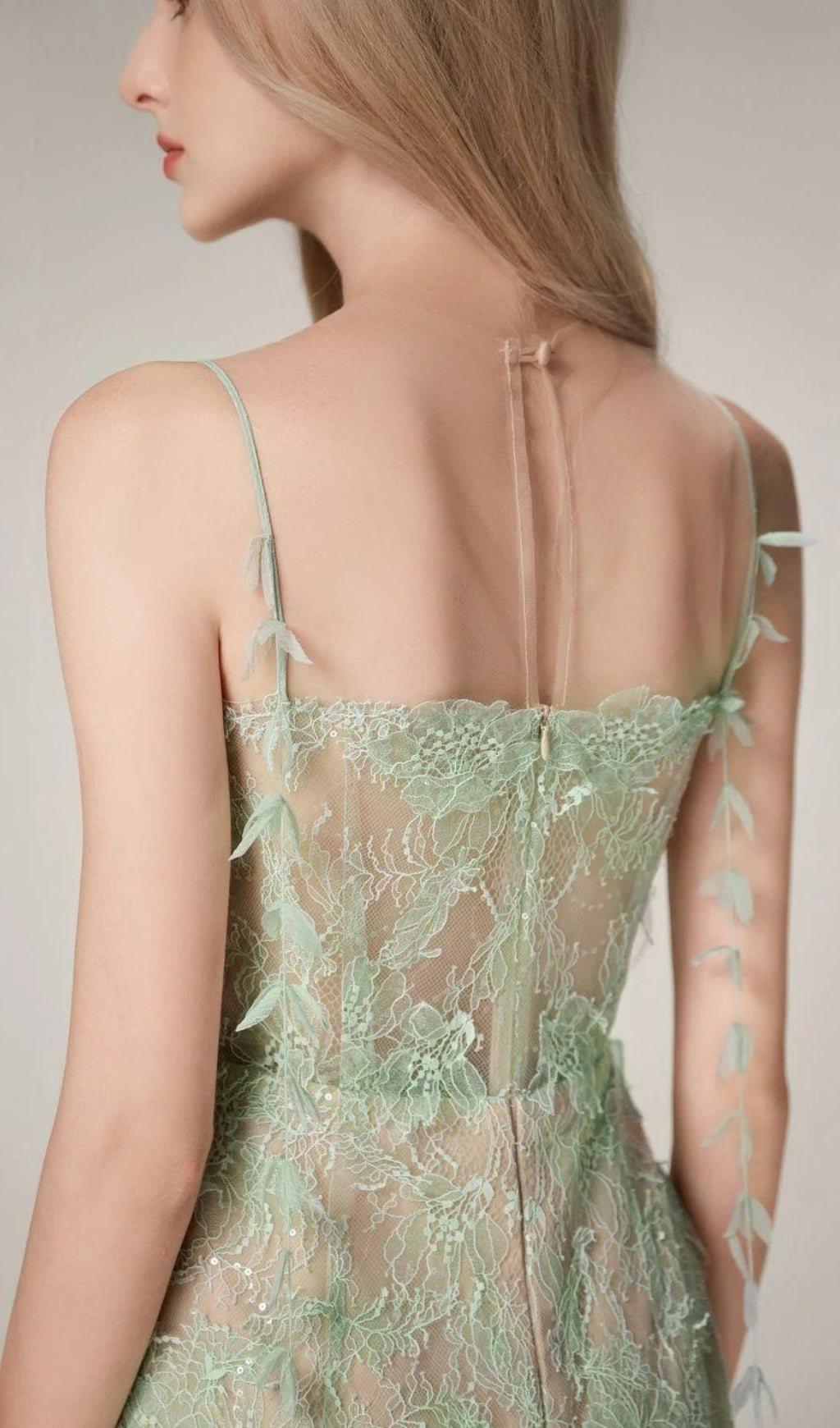 Argo Green Bead Lace Pencil Dress Flowering Girl