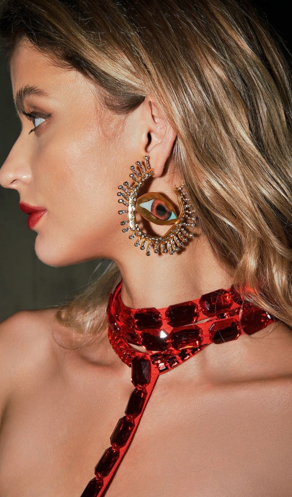 Ariella Crystal Heterochromia Earrings Flowering Girl