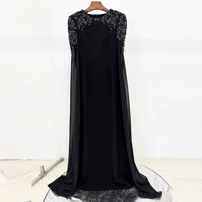 White Diamond Long Sleeve Maxi Dress Flowering Girl