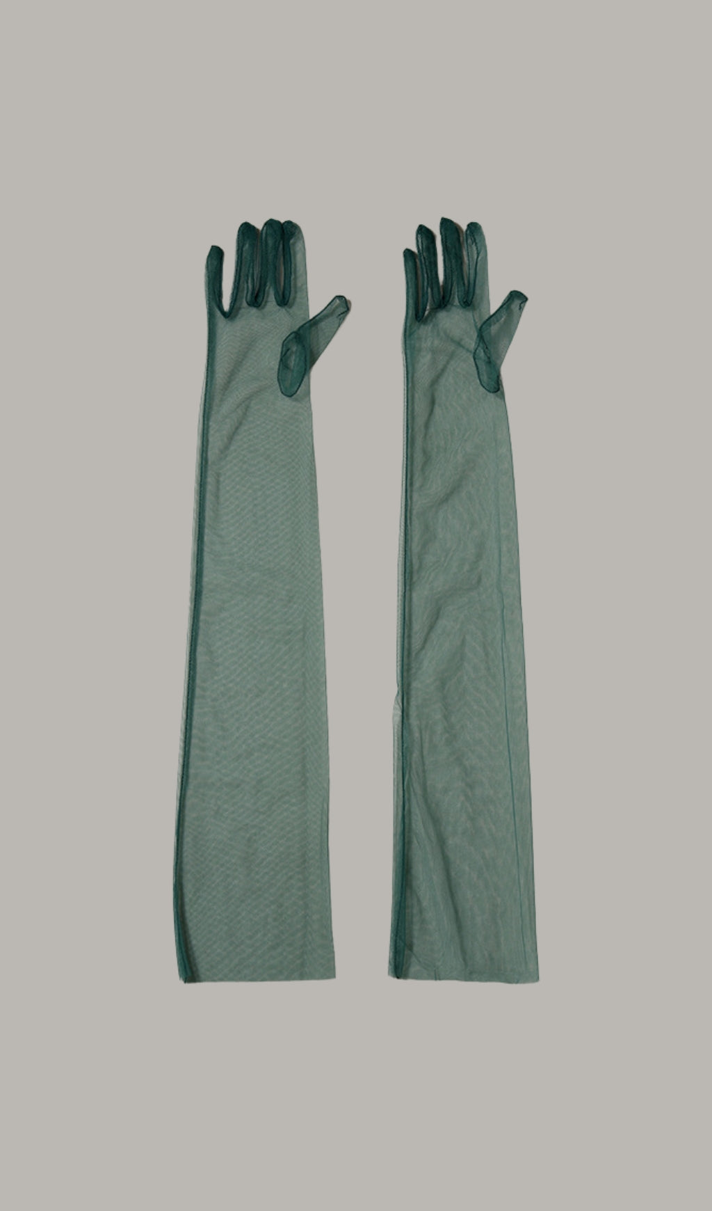 Green Mesh Gloves Flowering Girl