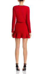 Textured Knit Mini Skirt Flowering Girl