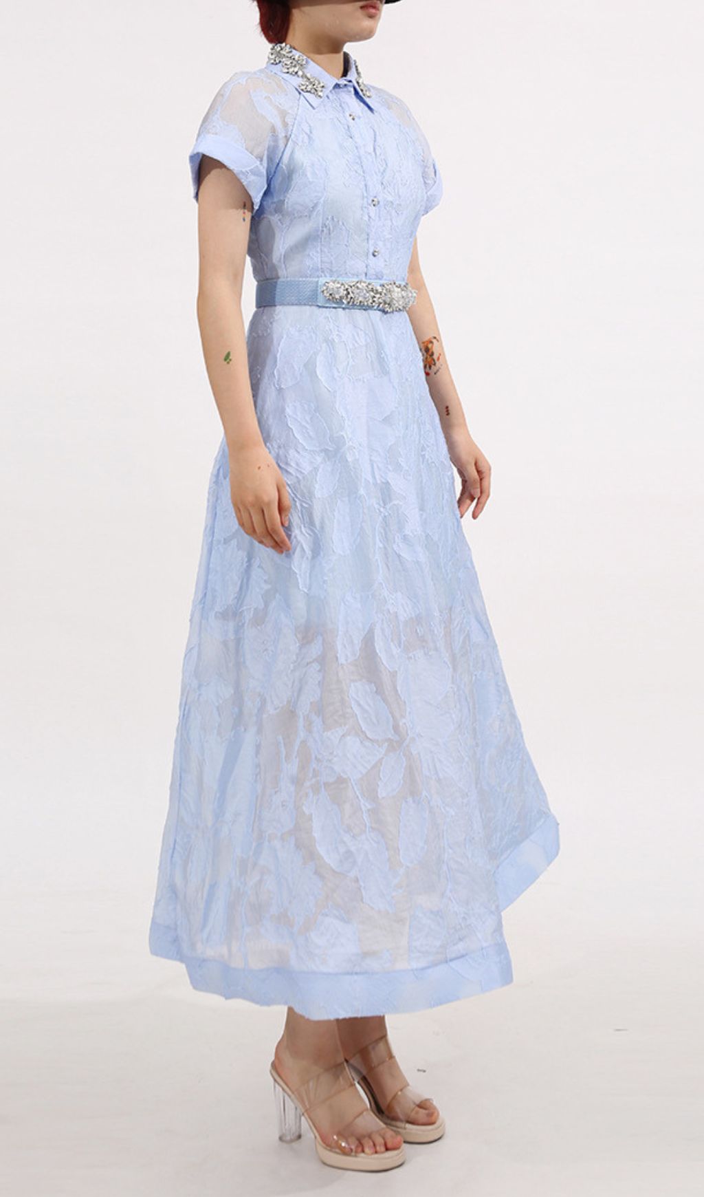 Finley Blue Crystal Midi Dress Flowering Girl