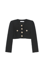 BLACK BOUCLE JACKET Flowering Girl