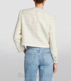 Zally Cropped Tweed Jacket in ecru Flowering Girl