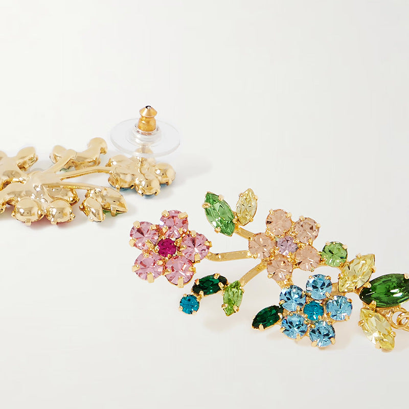 Kaiya Diamante Flower Earrings Flowering Girl