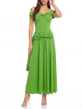 Greta Off Shoulder Twisted Maxi Dress Flowering Girl
