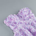 Berke Purple Flower Mini Dress Flowering Girl