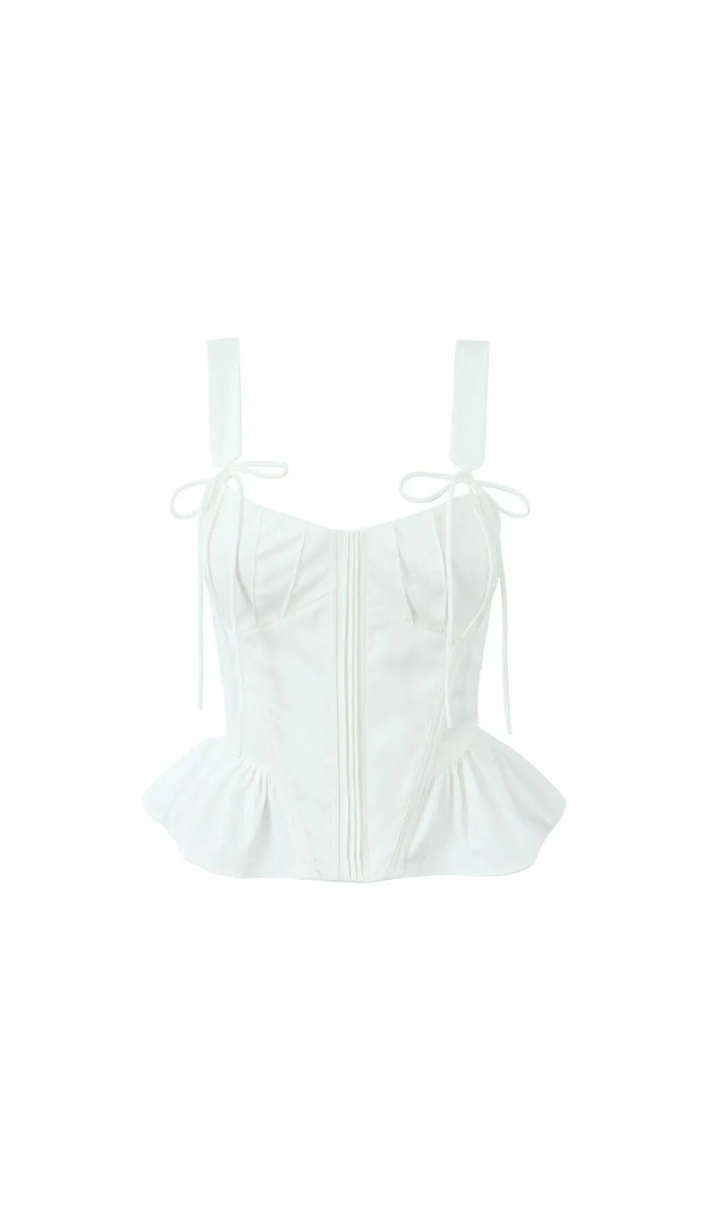 Lethia White Corset Top Flowering Girl