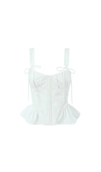 Lethia White Corset Top Flowering Girl