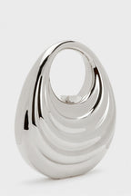 Annabel Metal Clutch - Silver Flowering Girl