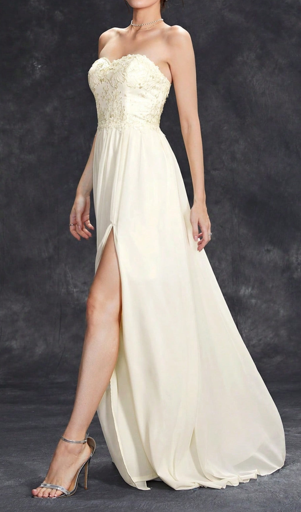 Demia Strapless Flower Maxi Dress Flowering Girl