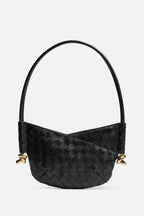 Azalea Weave Mini Shoulder Bag - Black Flowering Girl