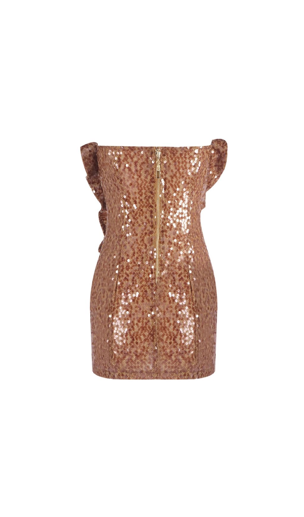 Emele Strapless Flower Sequin Mini Dress Flowering Girl