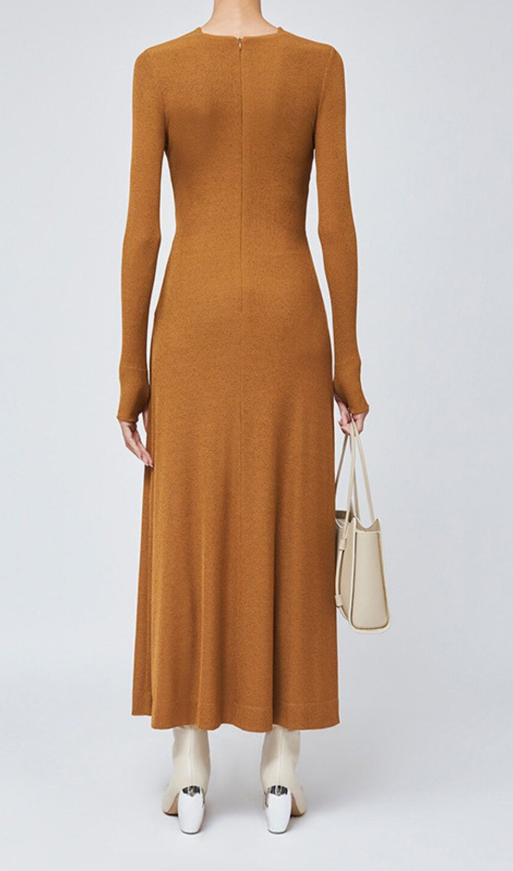 Braydon Cutout Knit Long Sleeve Midi Dress Flowering Girl