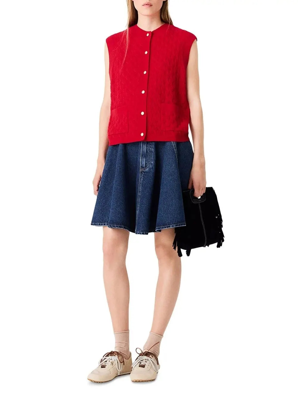 Lidilou Textured Knit Top Flowering Girl